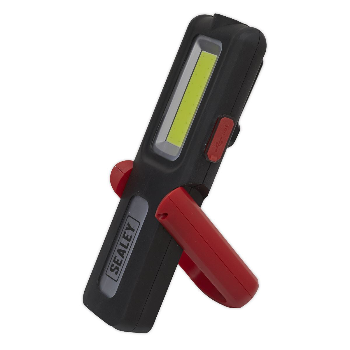 Sealey Rechargeable Inspection Light 5W COB & 3W SMD LED with Power Bank - Red LED318R