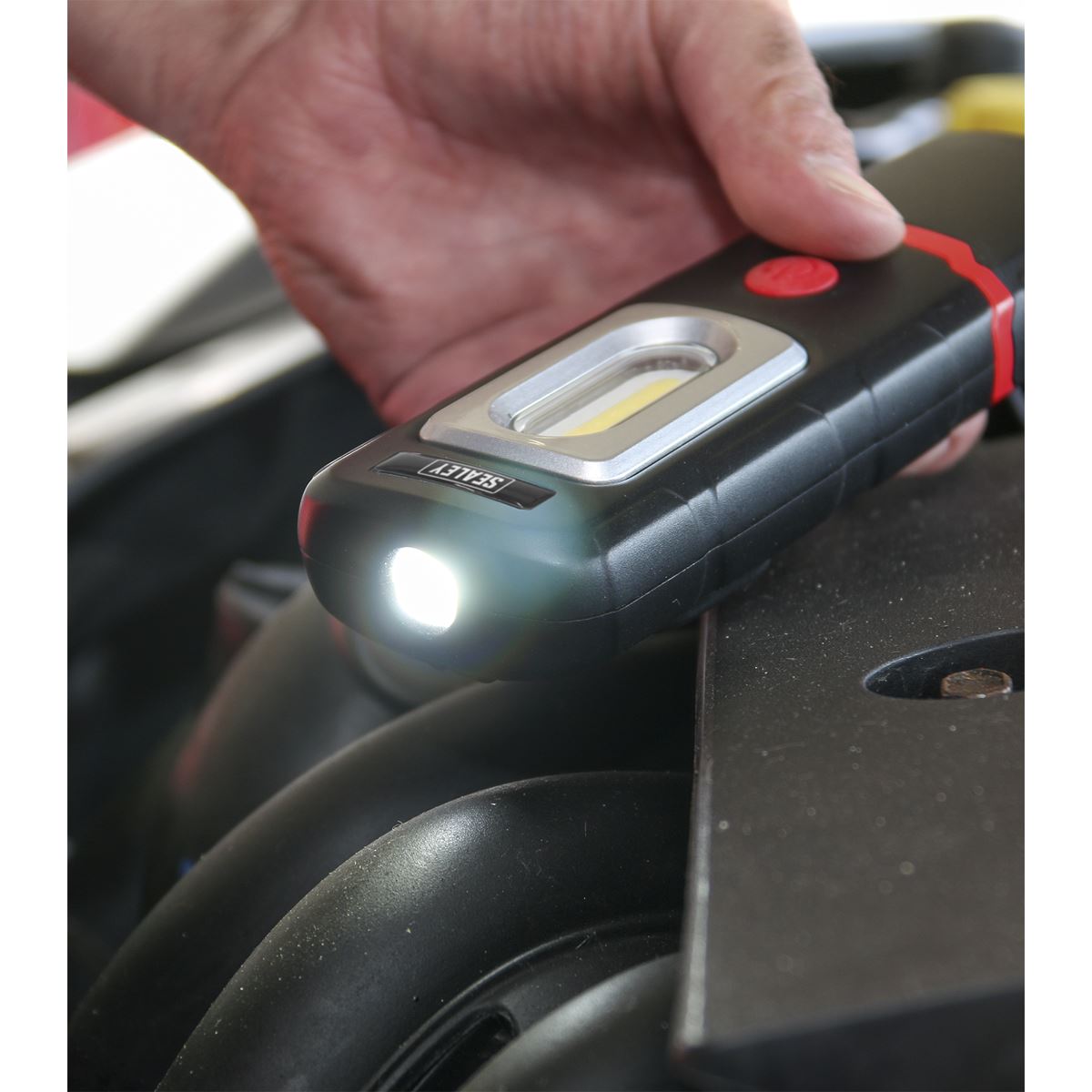 Sealey Rechargeable 360� Inspection Light 3W COB & 1W SMD LED Black Lithium-Polymer LED3601