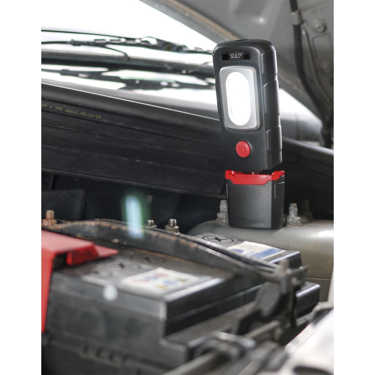 Sealey Rechargeable 360� Inspection Light 3W COB & 1W SMD LED Black Lithium-Polymer LED3601