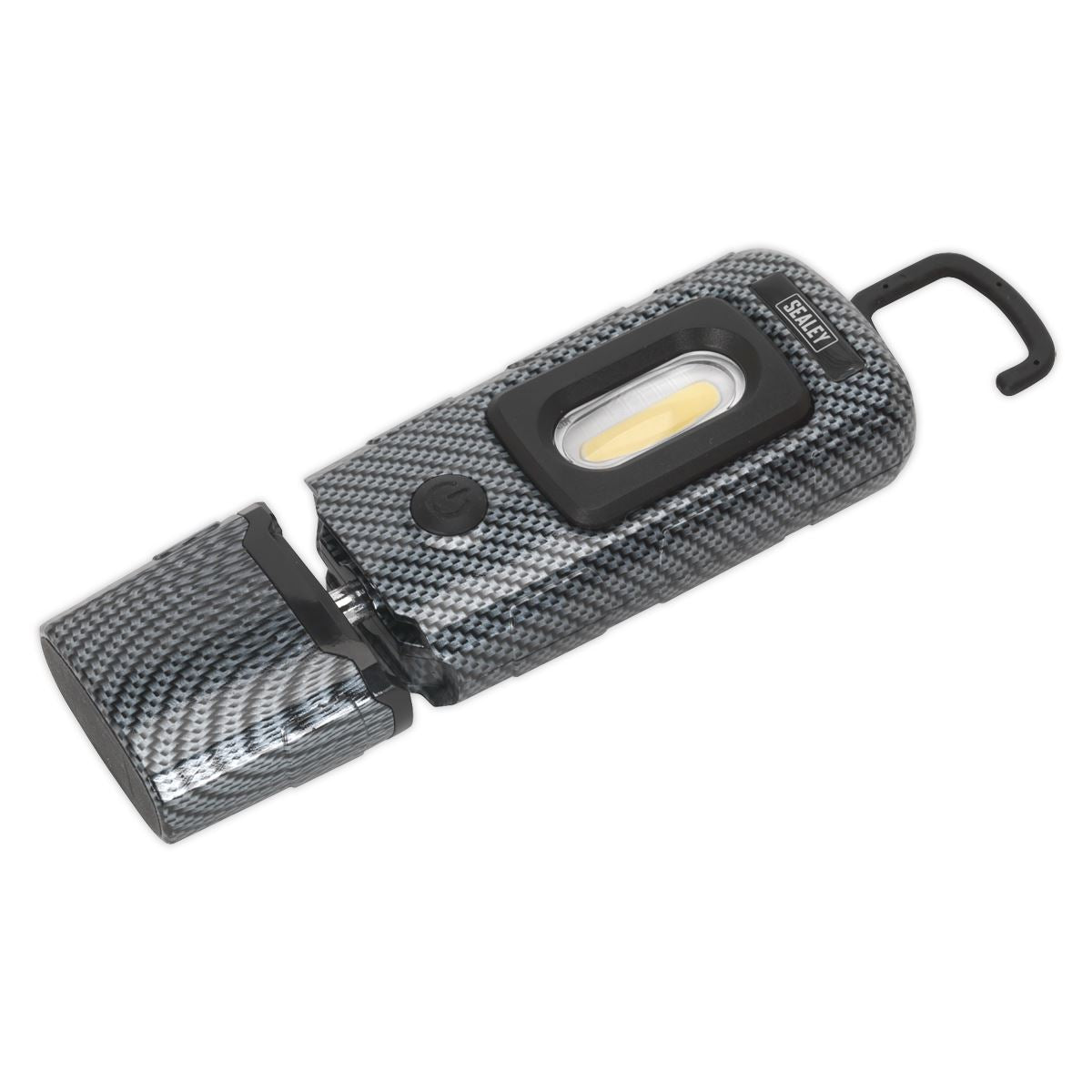 Sealey Rechargeable 360� Inspection Light 3W COB & 1W SMD LED Carbon Fibre Effect LED3601CF