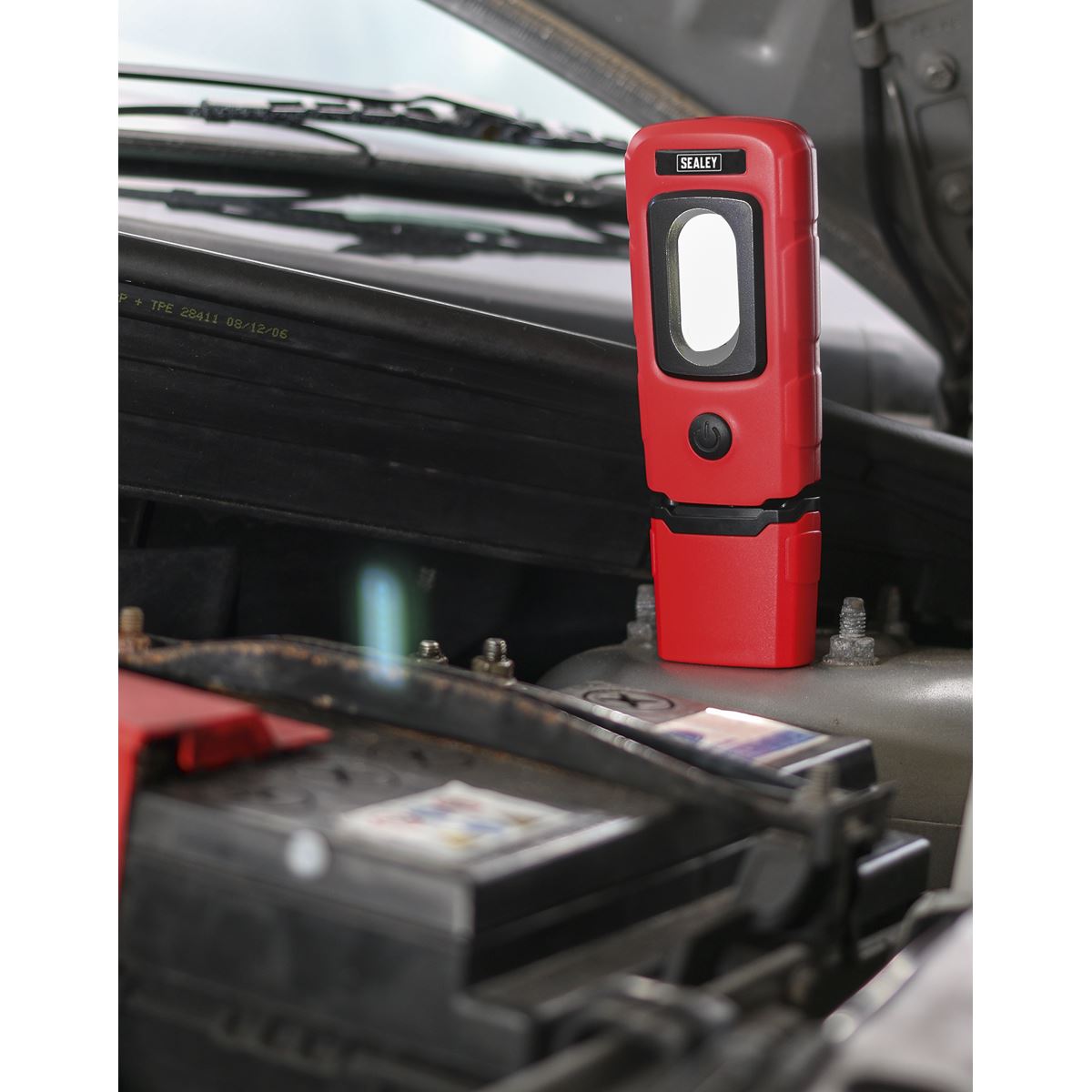Sealey Rechargeable 360� Inspection Light 3W COB & 1W SMD LED Red Lithium-Polymer LED3601R