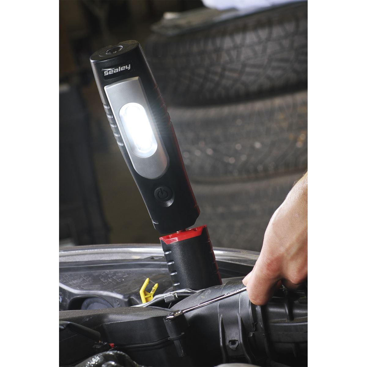 Sealey Rechargeable 360� Inspection Light 7 SMD & 3W SMD LED Black Lithium-ion LED3602