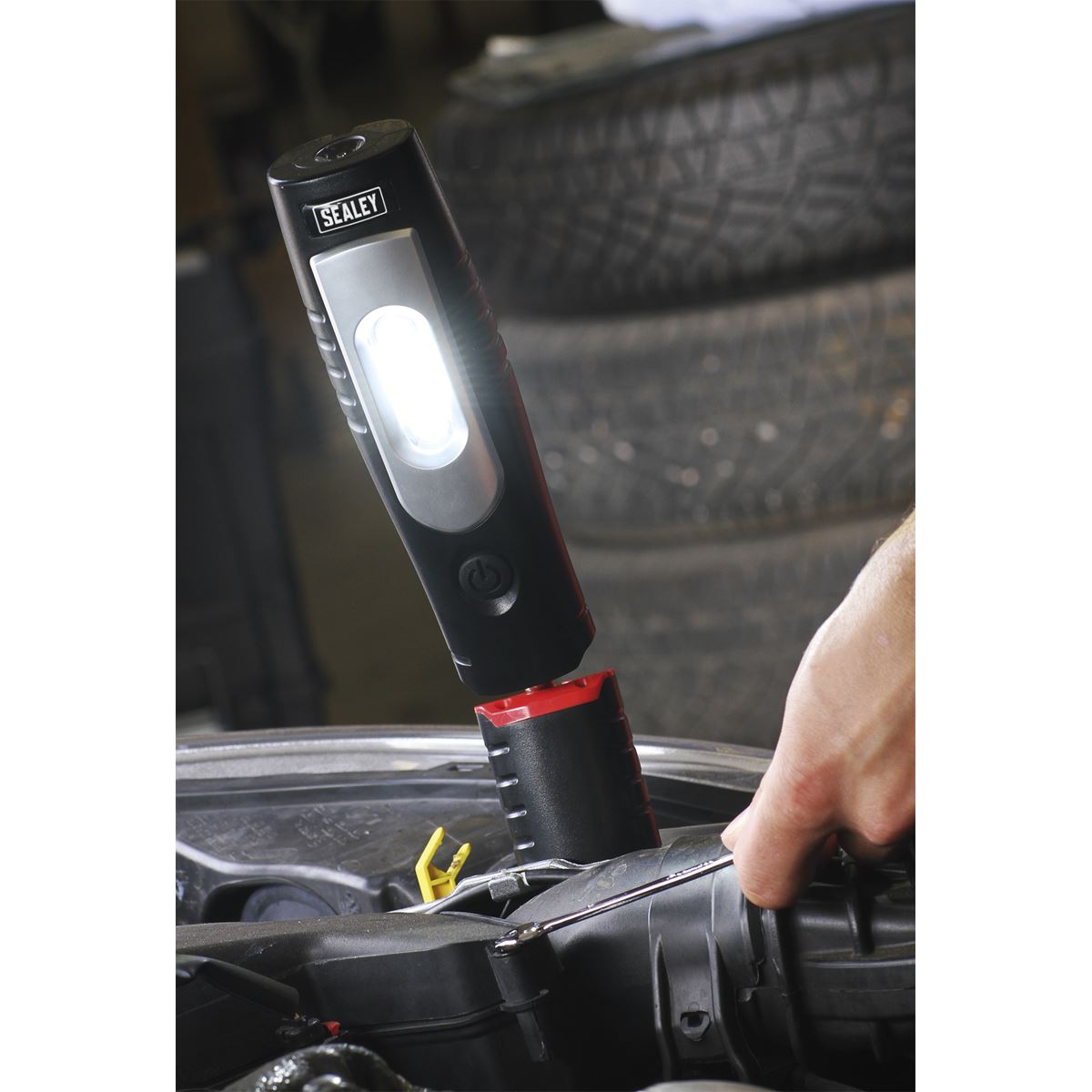 Sealey Rechargeable 360� Inspection Light 7 SMD & 3W SMD LED Black Lithium-ion LED3602
