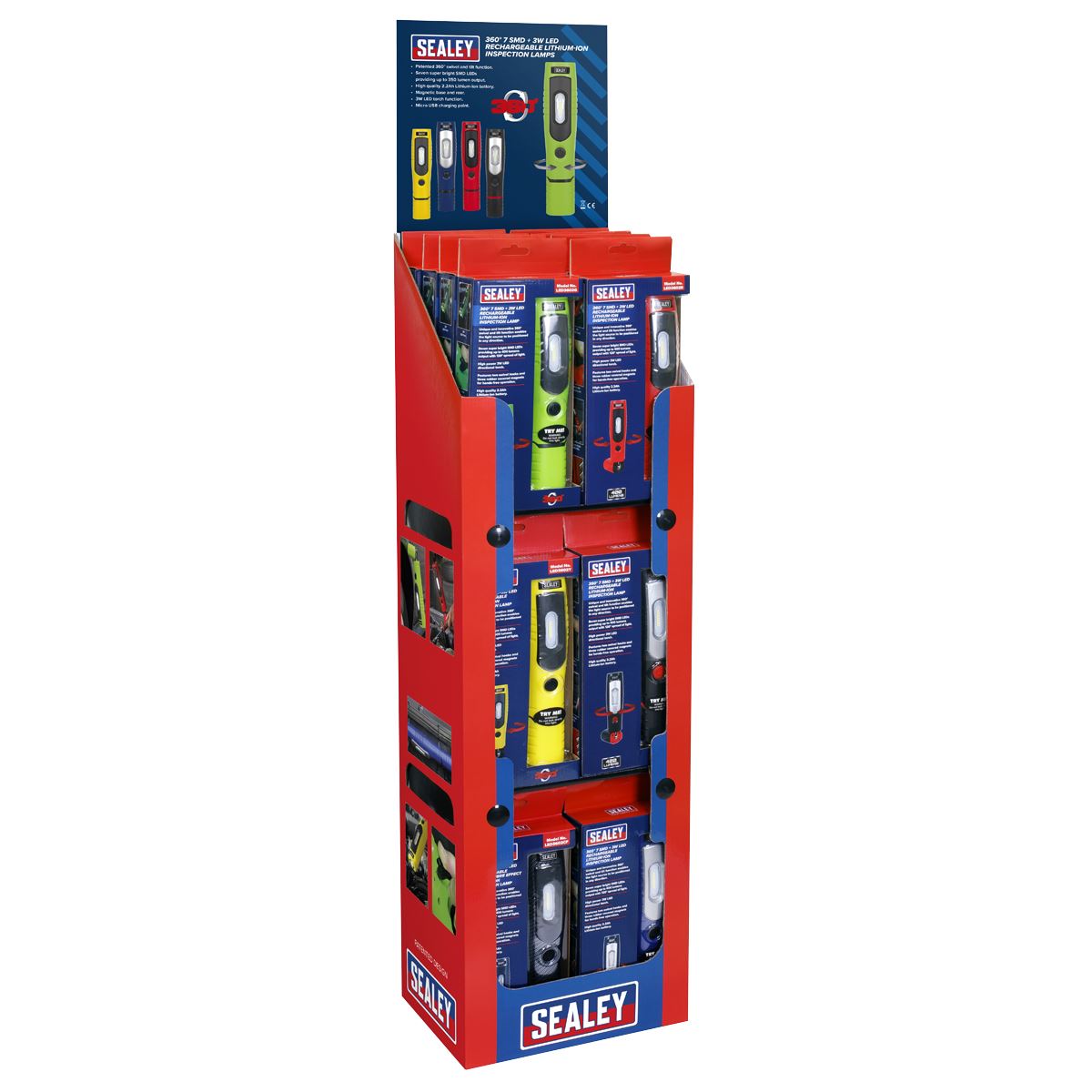 Sealey LED3602 Series Inspection Light Combination - Display Pack of 24 LED3602COMBO1