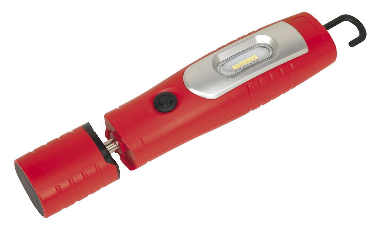 Sealey Rechargeable 360� Inspection Light 7 SMD & 3W SMD LED Red Lithium-ion LED3602R