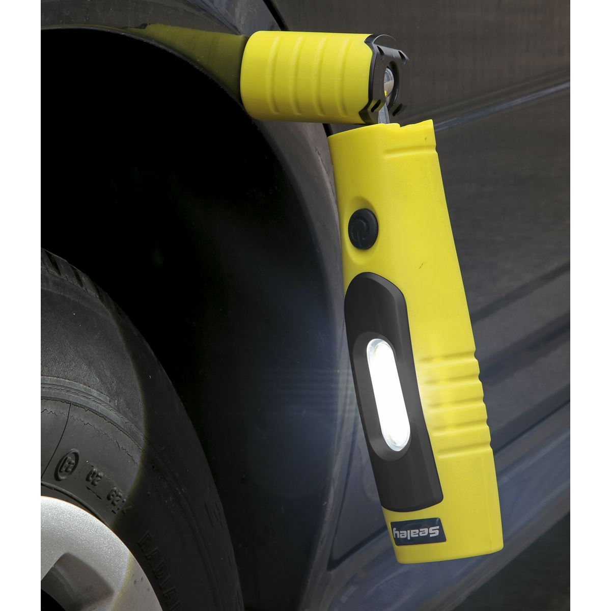 Sealey Rechargeable 360� Inspection Light 7 SMD & 3W SMD LED Yellow Lithium-ion LED3602Y