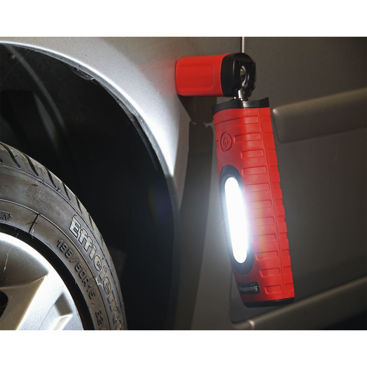 Sealey Rechargeable 360� Inspection Light 16 SMD LED & 3W LED Red 2 x Lithium-ion LED360PLUSR