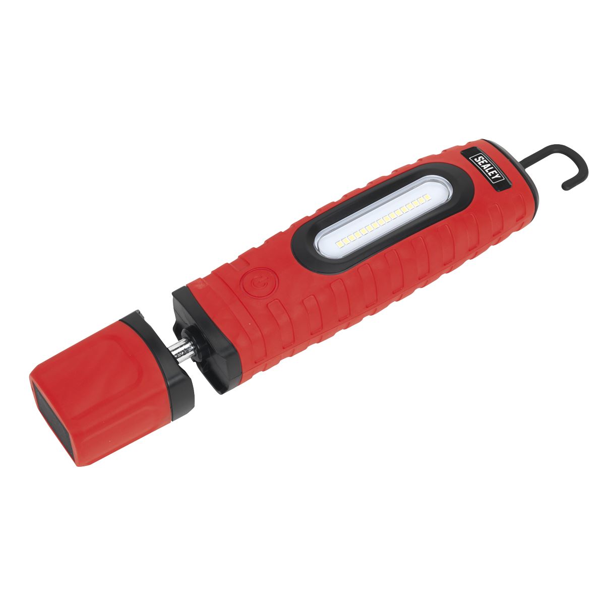 Sealey Rechargeable 360� Inspection Light 16 SMD LED & 3W LED Red 2 x Lithium-ion LED360PLUSR