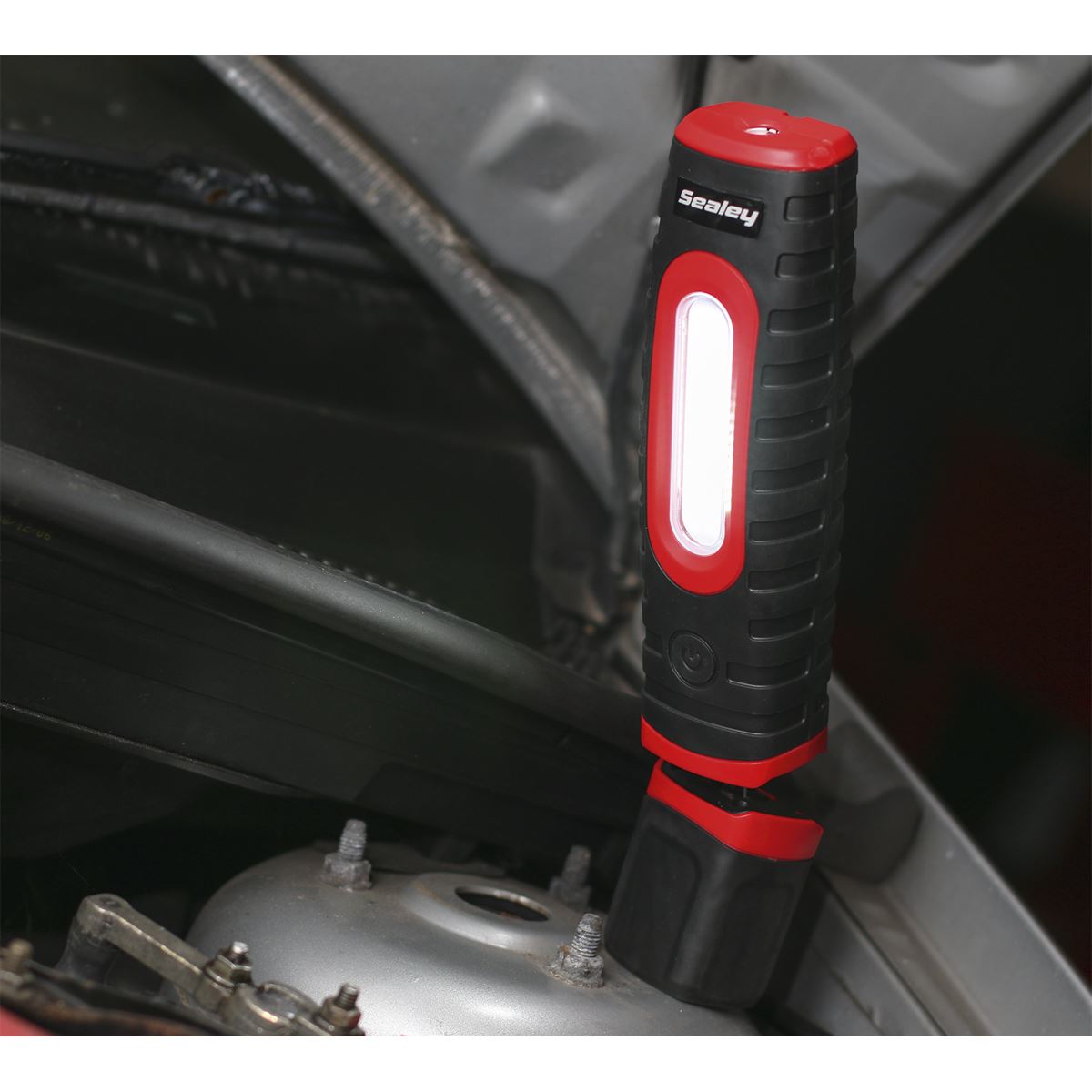 Sealey Rechargeable 360� Inspection Light 16 SMD & 3W SMD LED Black 2 x Lithium-ion LED360PLUS