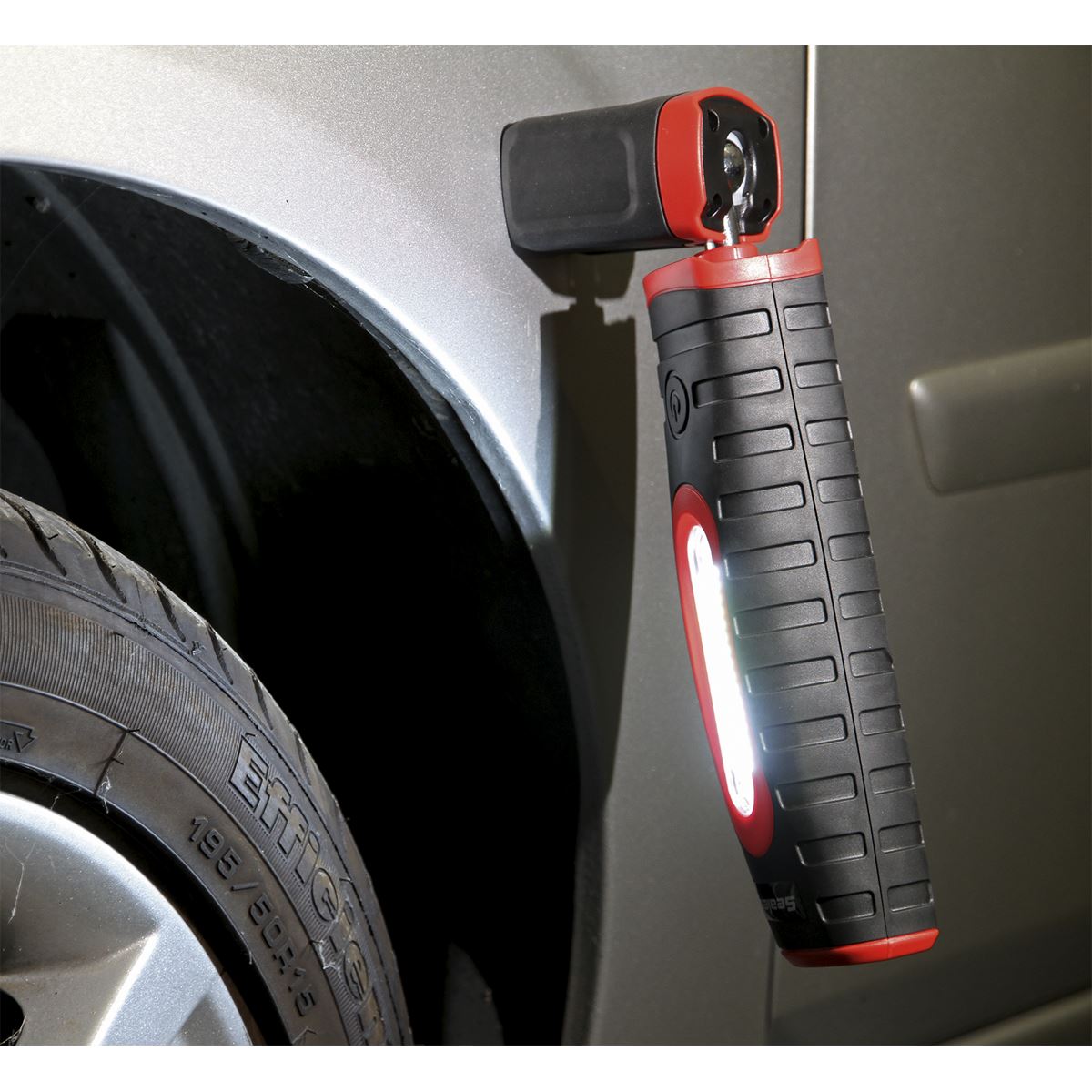 Sealey Rechargeable 360� Inspection Light 16 SMD & 3W SMD LED Black 2 x Lithium-ion LED360PLUS