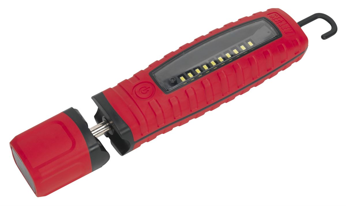 Sealey Rechargeable 360� Inspection Light 14 SMD & 3W SMD LED Red Lithium-ion LED360R