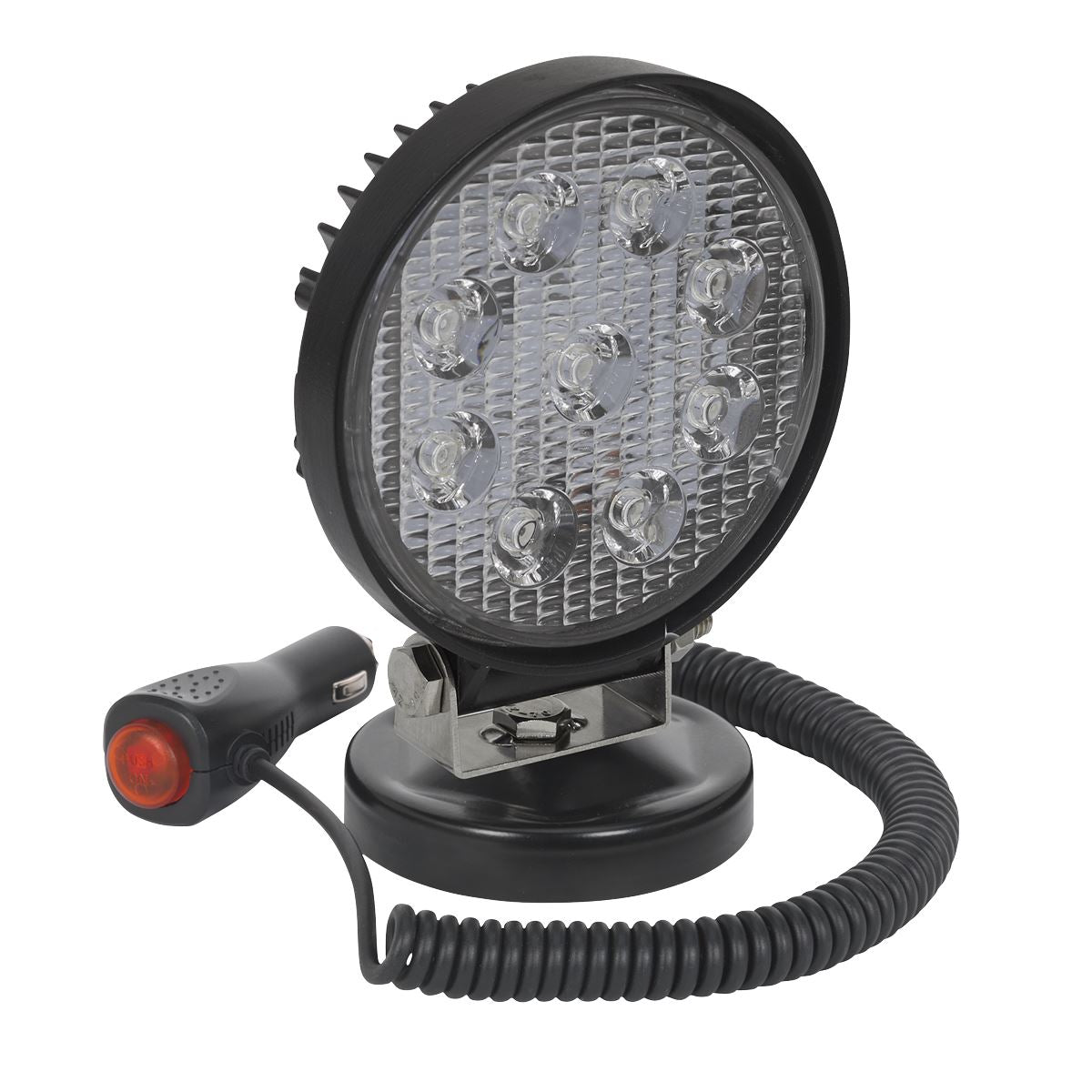 Sealey Round Worklight with Magnetic Base 27W SMD LED LED3RM