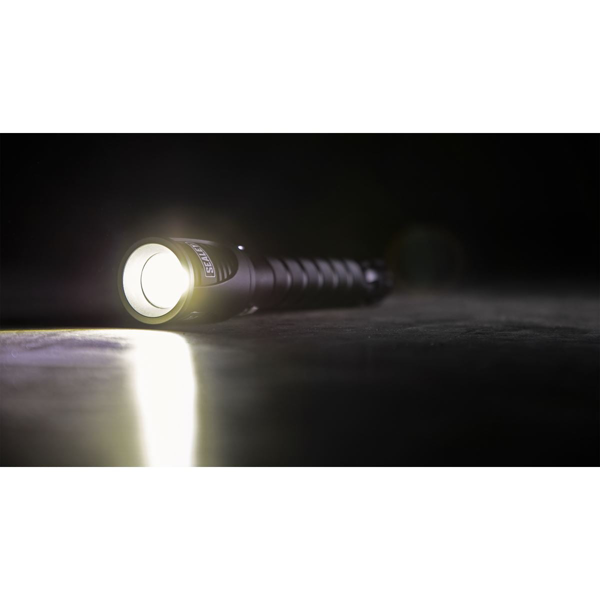 Sealey Aluminium Torch 60W COB LED Adjustable Focus Rechargeable with USB Port LED4494
