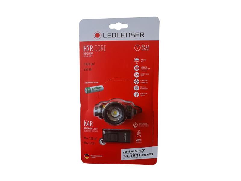 Ledlenser H7R CORE Headlamp K4R Keyring Torch Twin Pack LED502948