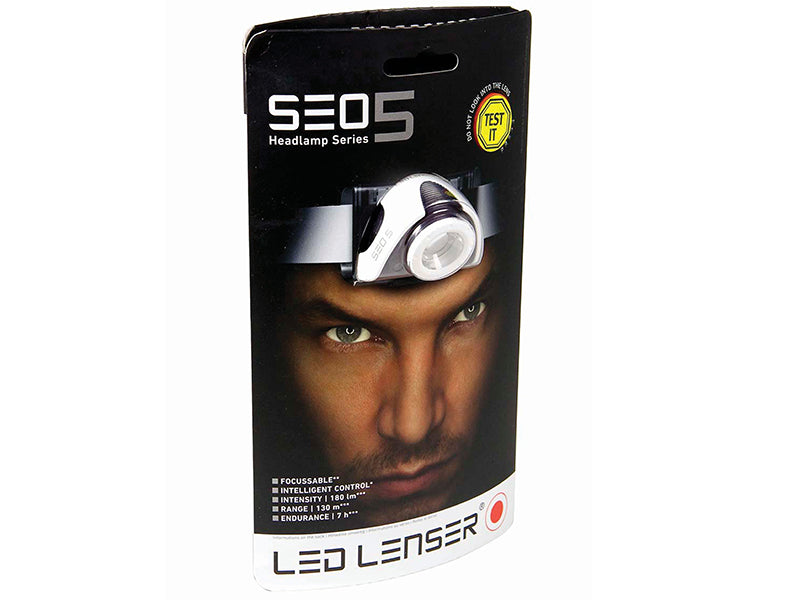 Ledlenser SEO5 LED Headlamp - Black (Test-It Pack) LED6105