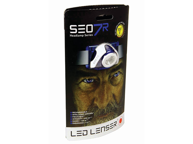 Ledlenser SEO7R Rechargeable LED Headlamp - Blue (Test-It Pack) LED6107