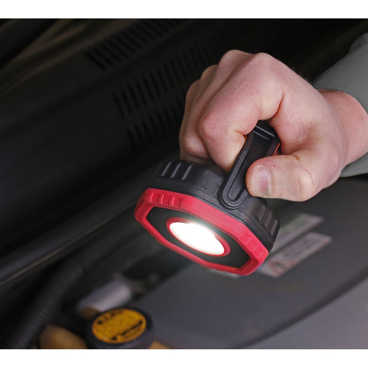 Sealey Rechargeable Pocket Floodlight with Magnet 360� 7W COB LED - Red LED700PR