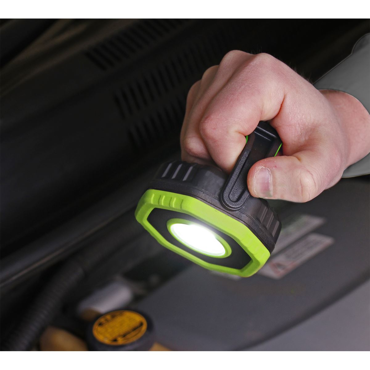 Sealey Rechargeable Pocket Floodlight with Magnet 360� 7W COB LED - Green LED700P