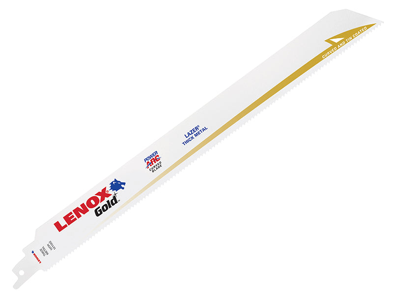 LENOX 12110GR Gold® Extreme Reciprocating Saw Blades 300mm 10 TPI (Pack 5) LEN12110GR