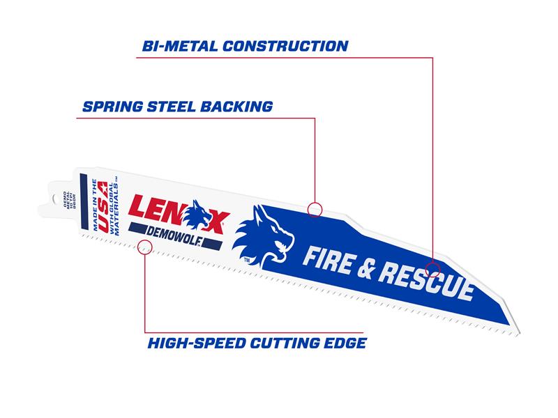 LENOX Reciprocating Saw Blade 229 x 25 x 1.6mm 18 TPI Pack 5 LEN20372960R