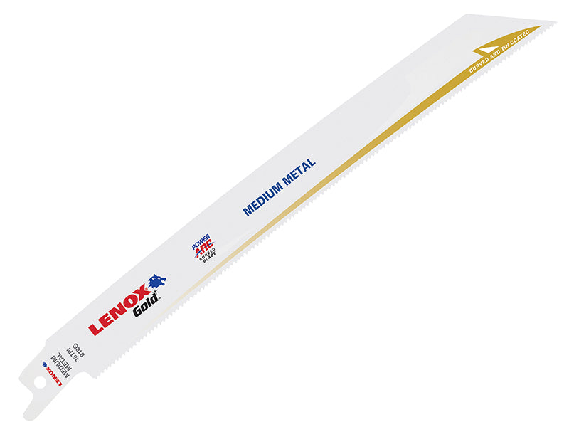 LENOX 818GR Gold® Metal Cutting Reciprocating Saw Blades 200mm 18 TPI (Pack 5) LEN818GR