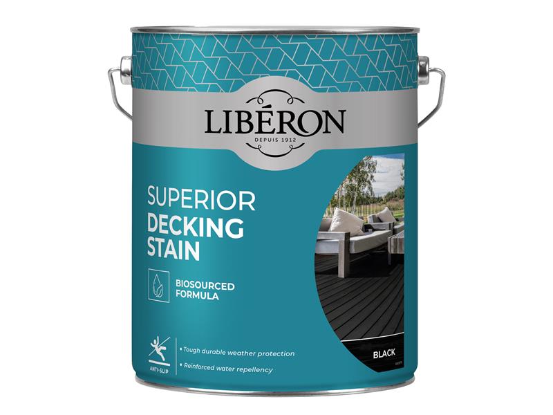 Liberon Black Superior Decking Stain 5 litre LIB126133