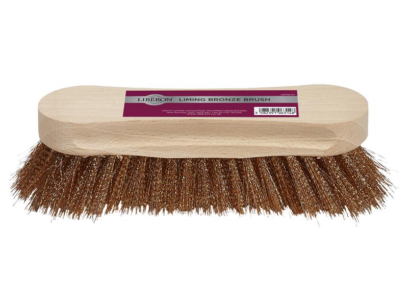 Liberon Bronze Liming Brush for opening the grain of hardwood LIBBLBRUSHN