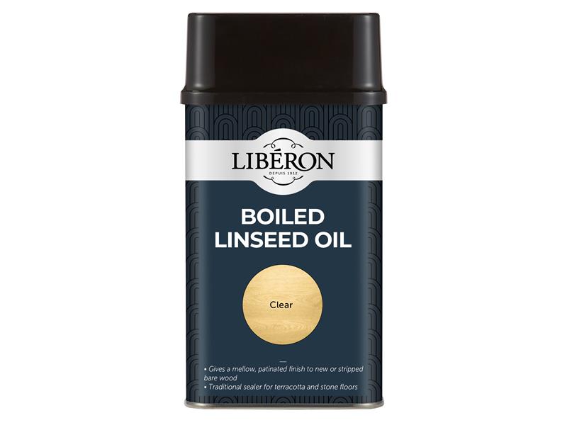 Liberon Boiled Linseed Oil Clear 500ml Wood Terracotta Stone Floors LIBBLO500N