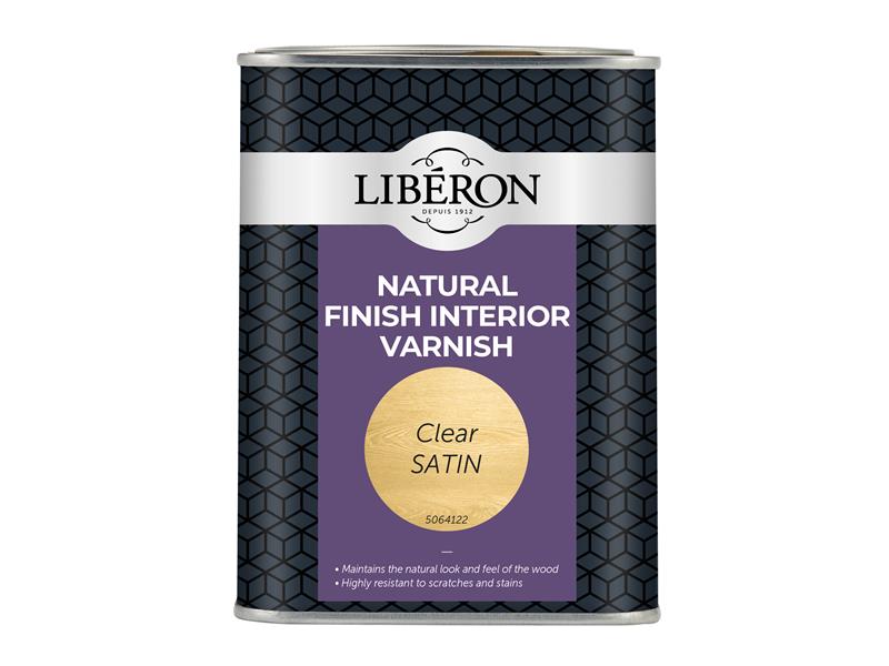 Liberon Natural Finish Interior Varnish Clear Satin 1 litre LIBELNFIVCSN