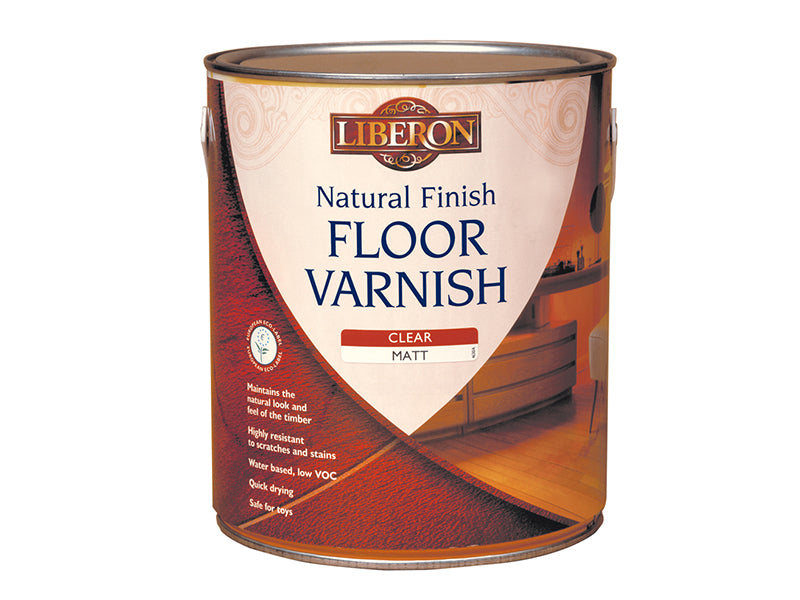 Liberon Natural Finish Floor Varnish Clear Matt 2.5 litre LIBFVWNCM25L