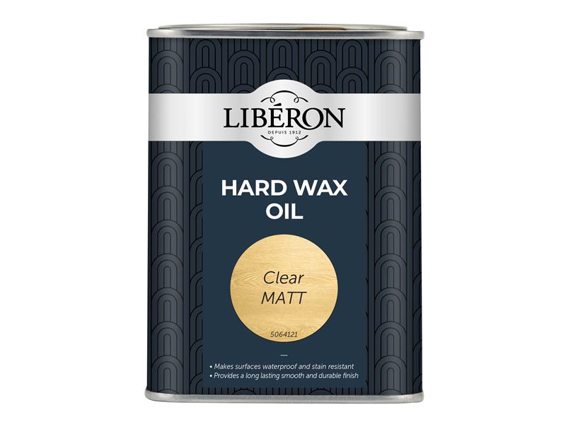 Liberon Hard Wax Oil Clear Matt 1 litre LIBHWOCM1L