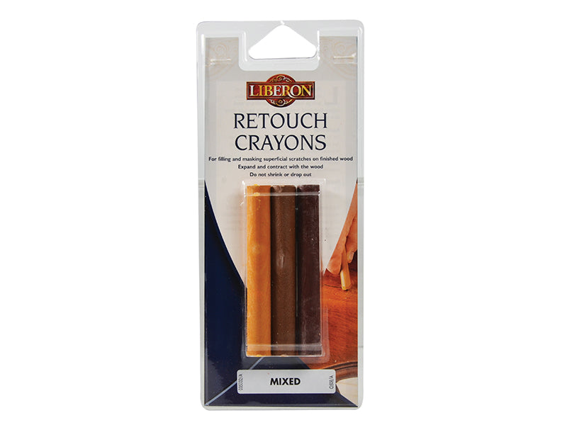 Liberon Retouch Crayons Assorted x 3 LIBRCA