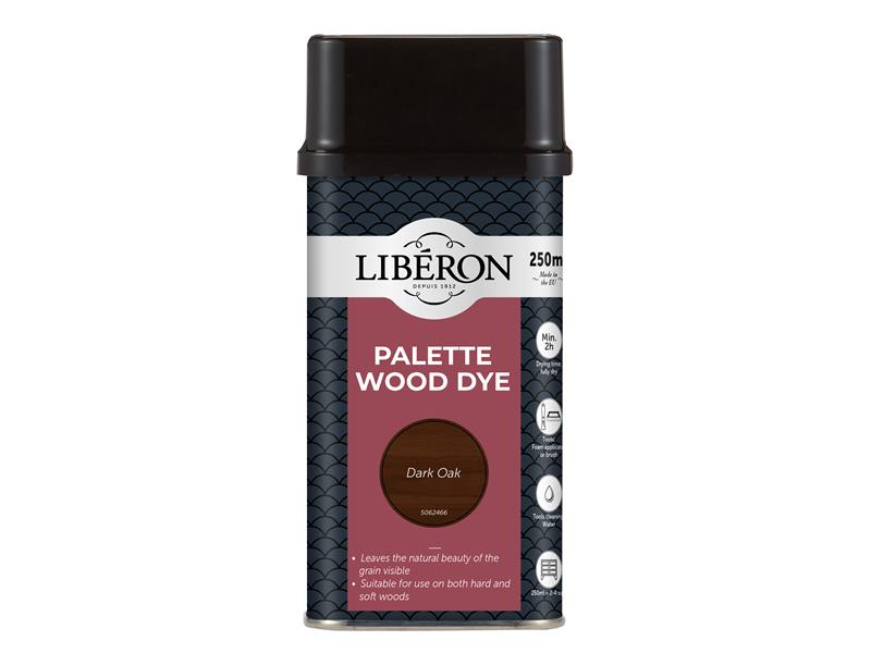 Liberon Palette Wood Dye Dark Oak 250ml LIBWDPDO250