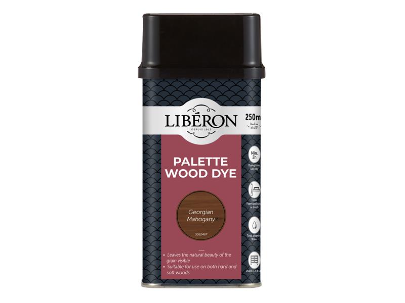 Liberon Palette Wood Dye Georgian Mahogany 250ml Easy To Apply LIBWDPGM250N