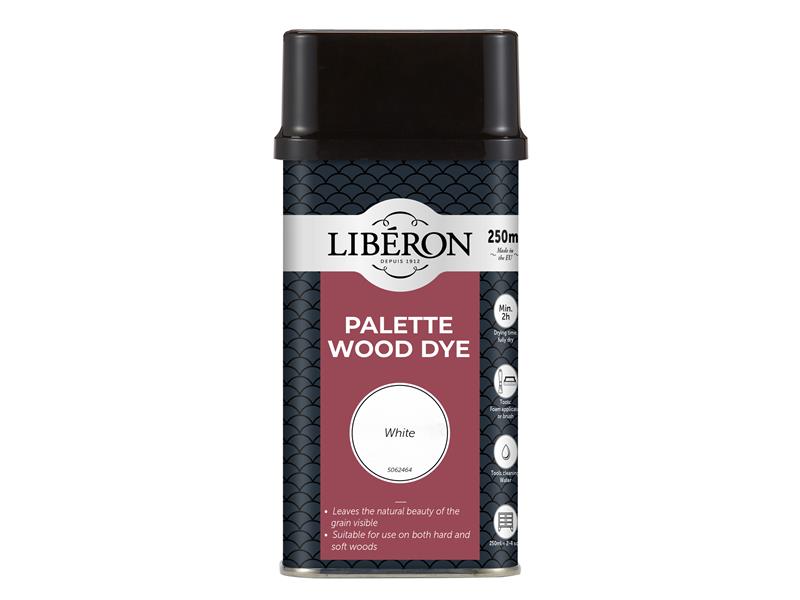 Liberon Palette Wood Dye White 250ml LIBWDPWH250N