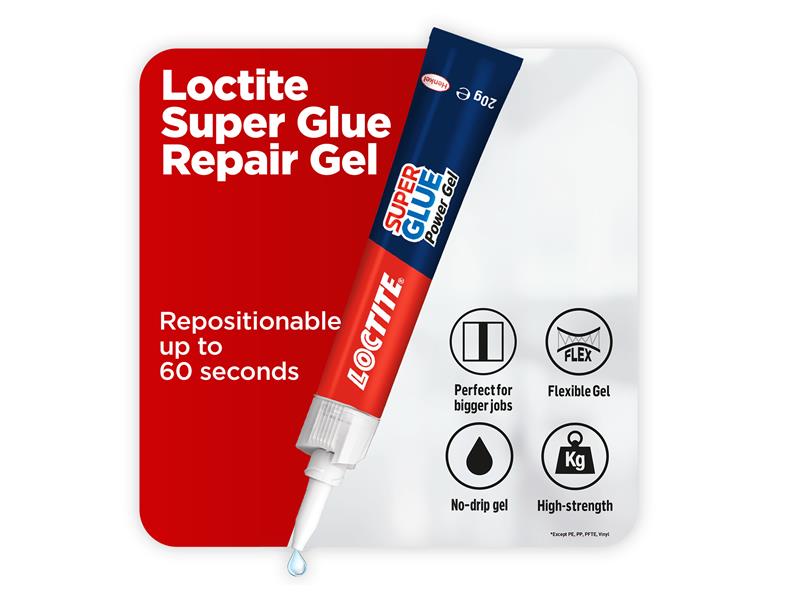 Loctite Super Glue Power Gel Tube 20g Instant Powerful Bonds LOCSGG20GNR