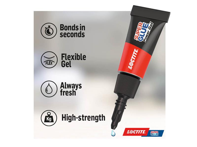 Loctite Super Glue-3 Power Gel, Tube 3 x 1g LOCSGGP1GNR