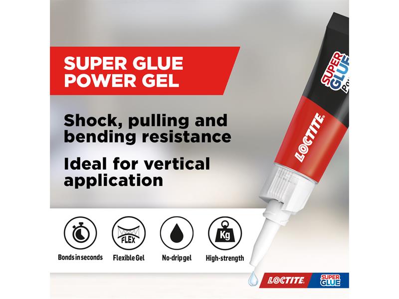 Loctite Super Glue Power Gel, Tube 3g LOCSGGP3GNR