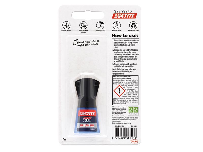 Loctite Super Glue Liquid, Brush Bottle 5g LOCSGLB5GNR