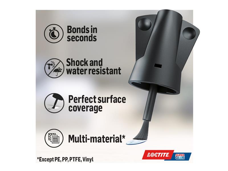 Loctite Super Glue Liquid, Brush Bottle 5g LOCSGLB5GNR
