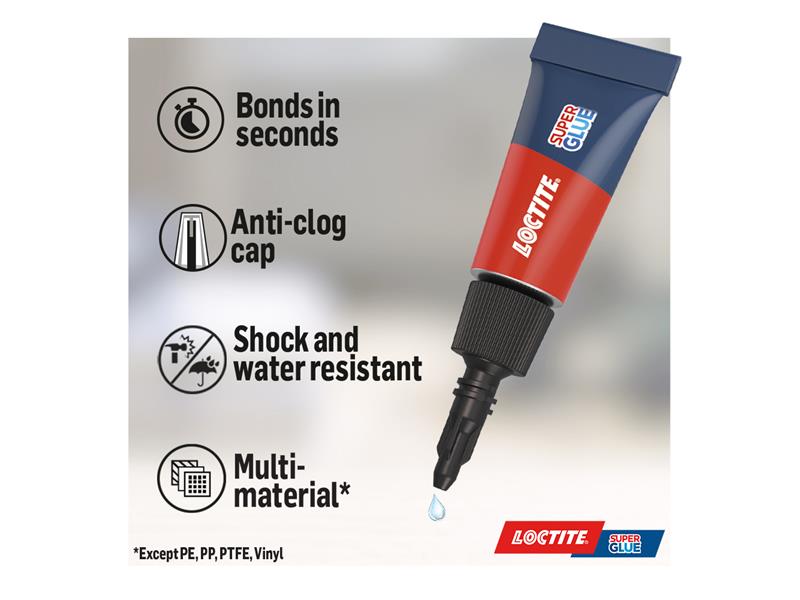 Loctite Superglue Mini Trio Tube 3 x 1g LOCSGMTN
