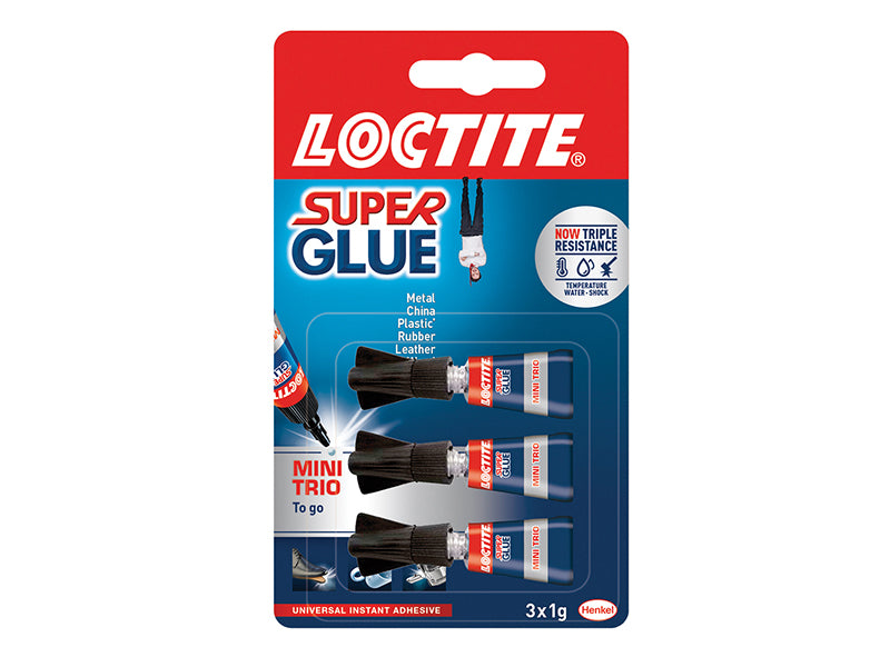Loctite Superglue Mini Trio Tube 3 x 1g LOCSGMTN