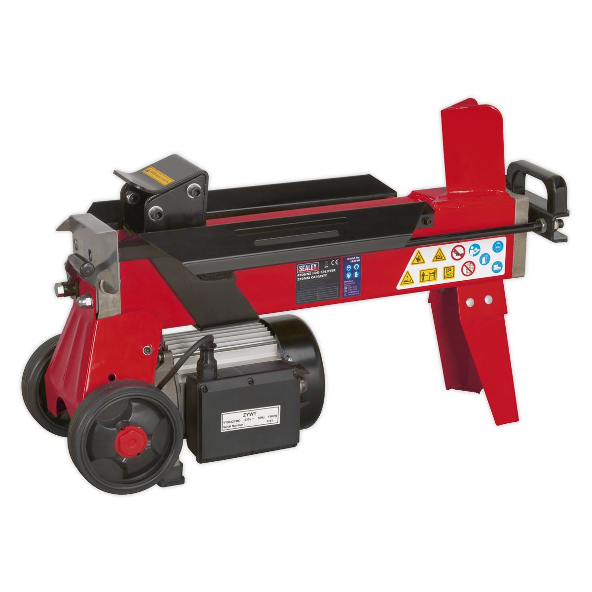 Sealey Horizontal Log Splitter 4 Tonne 370mm Capacity LS370H
