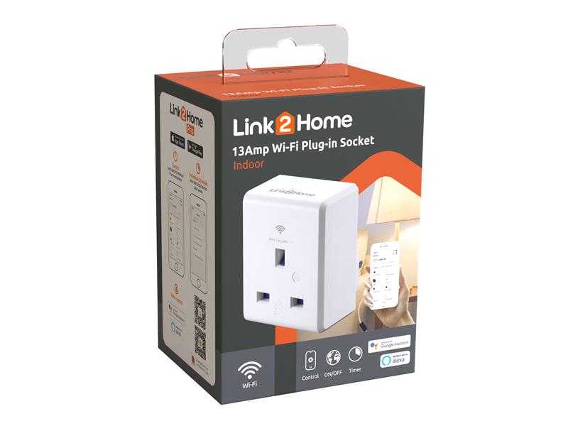 Link2Home Wi-Fi Plug-in Socket 13 amp LTHSMARTPLUG