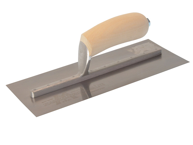 Marshalltown MXS1SS Plasterer's Finishing Trowel Stainless Steel Wooden Handle 11 x 4.1/2in M/TMXS1SS