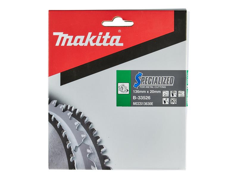 Makita B-33526 Specialized for Metal Cutting Saw Blade 136 x 20mm x 30T MAKB33526