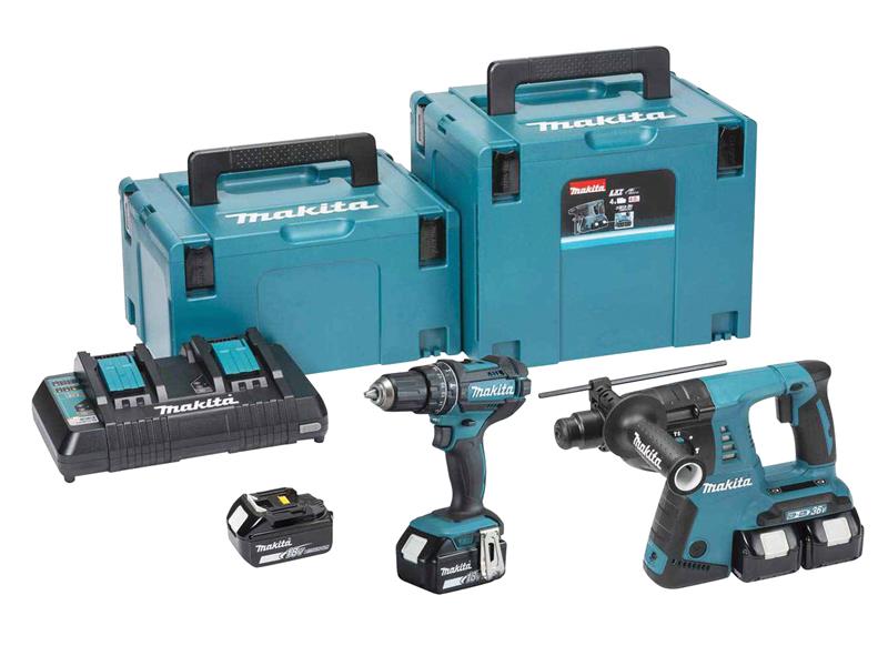 Makita DLX2137PTJ LXT Twin Pack 18V 4 x 5.0Ah Li-ion MAKDLX2137PT