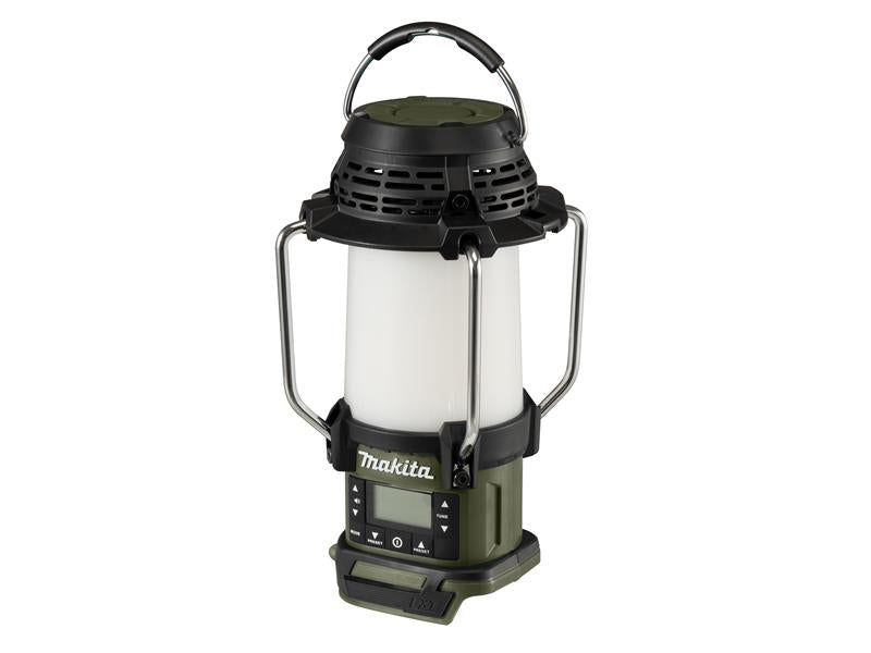 Makita LXT Radio Lantern 14.4/18V Bare Unit With LCD Digital Display DMR055O (Olive Green Colour)