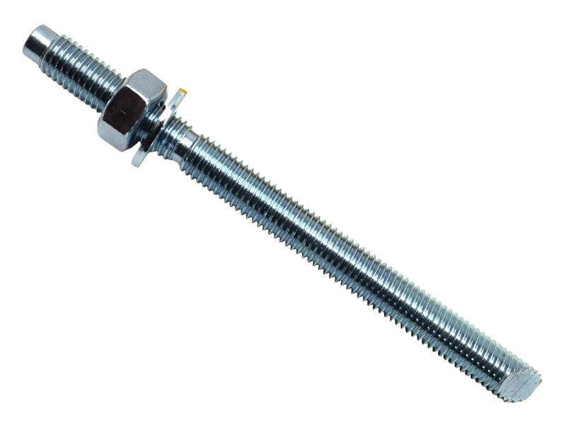 MASONMATE Zinc Plated Stud M12 x 160mm Pack 10 With A Nut And Washer MAMSTUDM12
