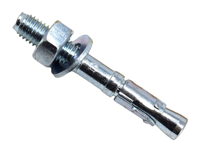 MASONMATE Zinc Plated Through Bolt M10 x 75mm 100 Columns Beams etc MAMTBZM1075